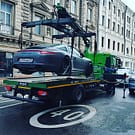 car on towing truck
