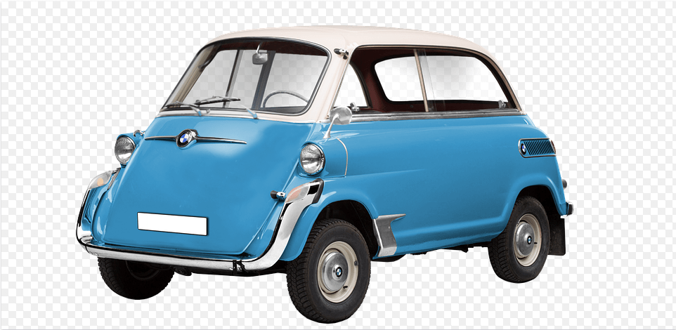 small blue car